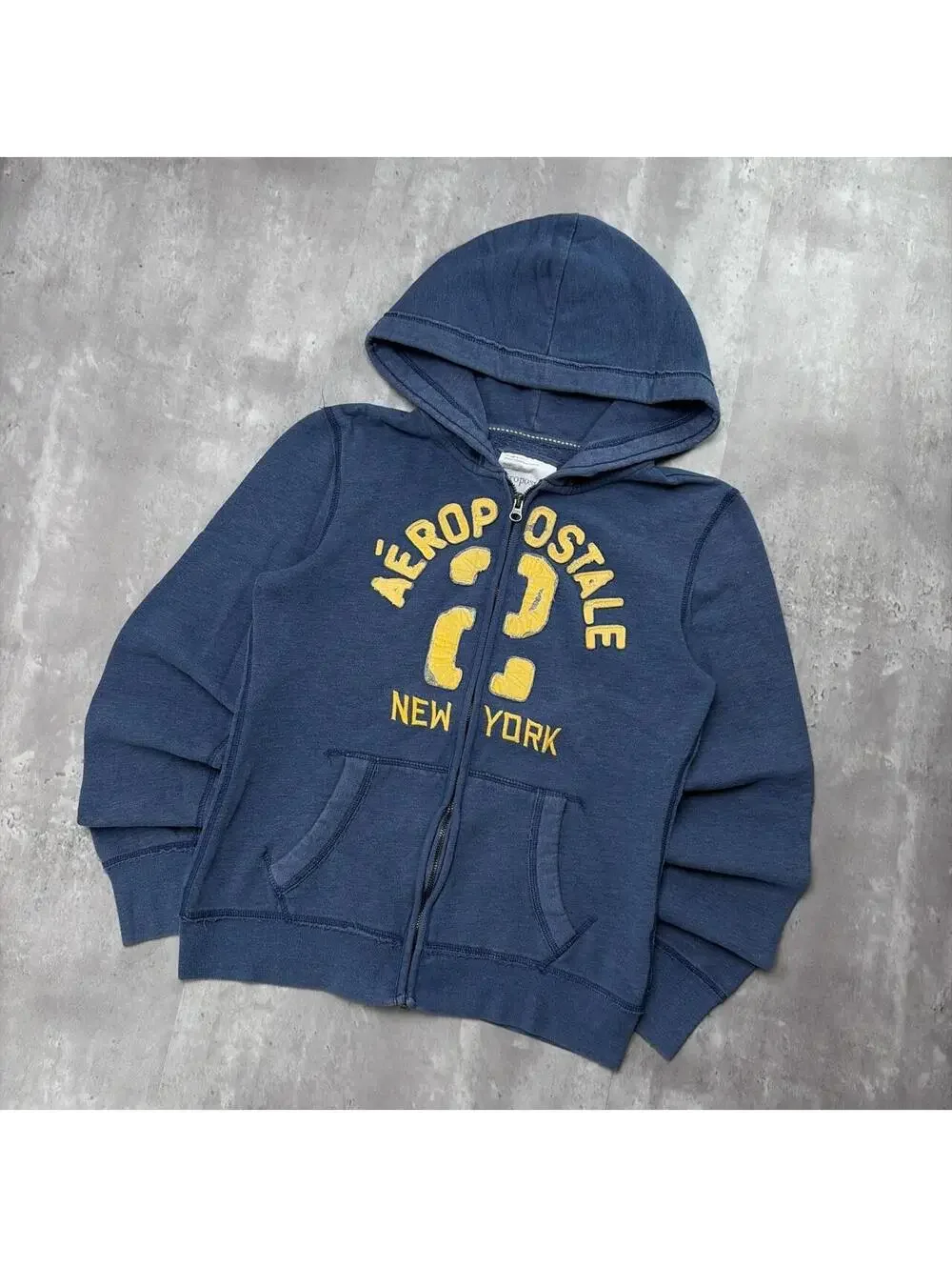 Y2K Navy Aeropostale Surf Grunge Skater Zip Up Hoodie